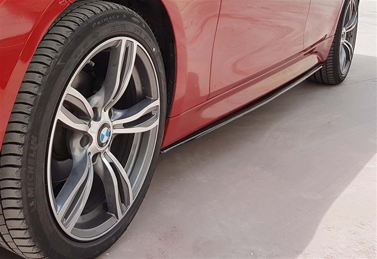 F30 Performance Side Skirt Lower Lip Piano Black Vacuum Plastic  2012-2018 F30-F30 LCI