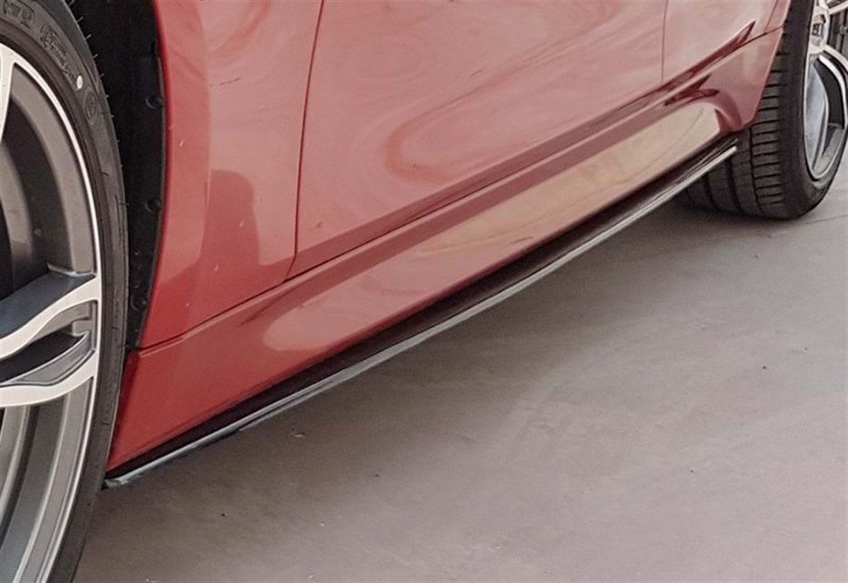 F30 Performance Side Skirt Lower Lip Piano Black Vacuum Plastic  2012-2018 F30-F30 LCI