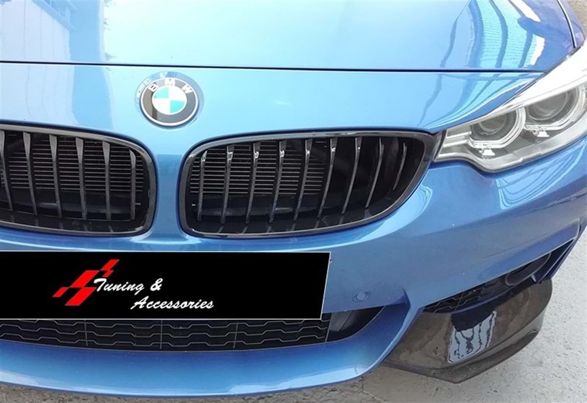 F32 - F36 M Technic Front Flaps Piano Black Vacuum Plastic  2014-2020 2014-2020  F32-F36