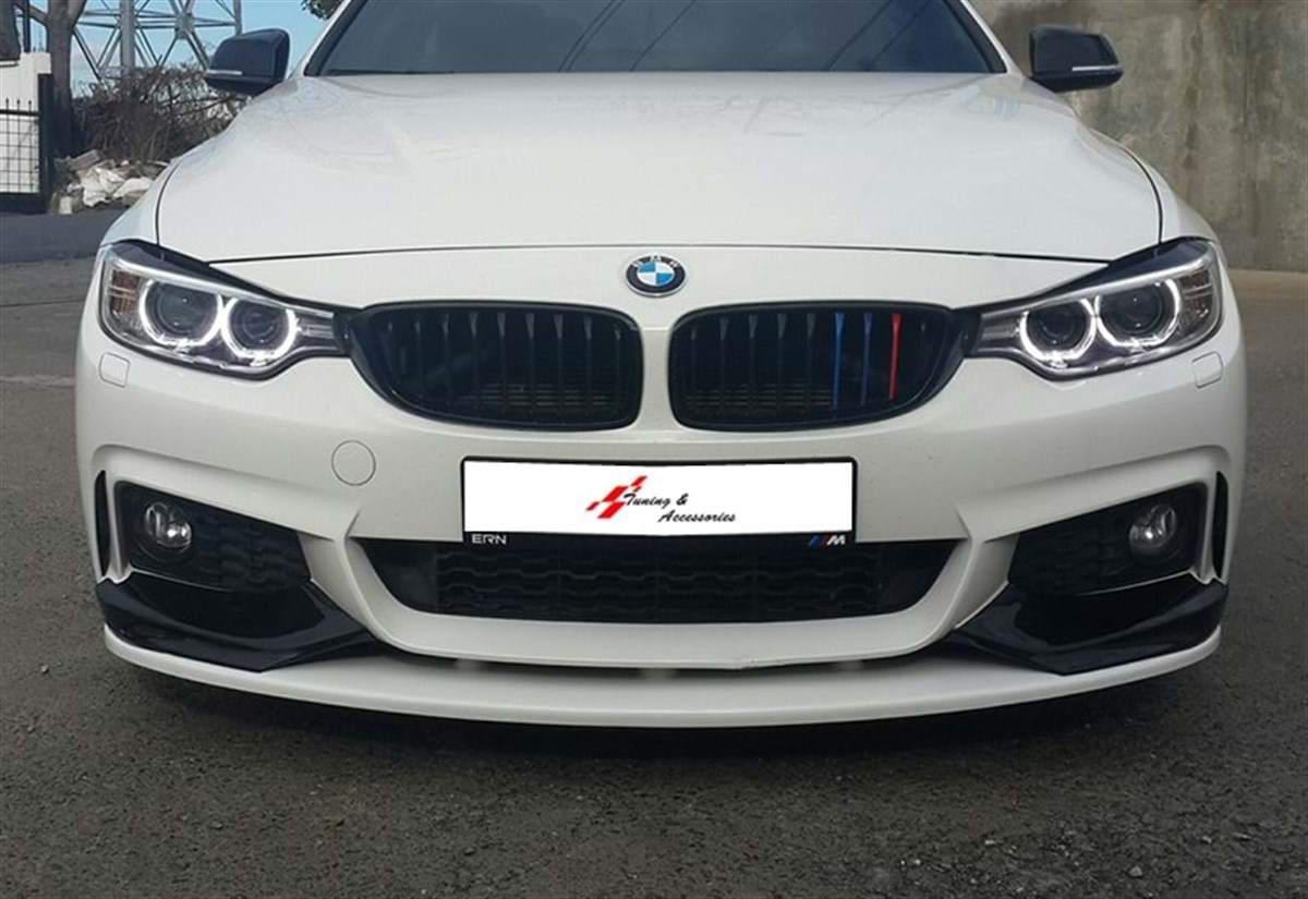F32F33F36 M Performance Front Lip Piano Black Vacuum Plastic  2014 - up 2014.2016 - 2017. ....  F32, F33, F36 - 4 Series
