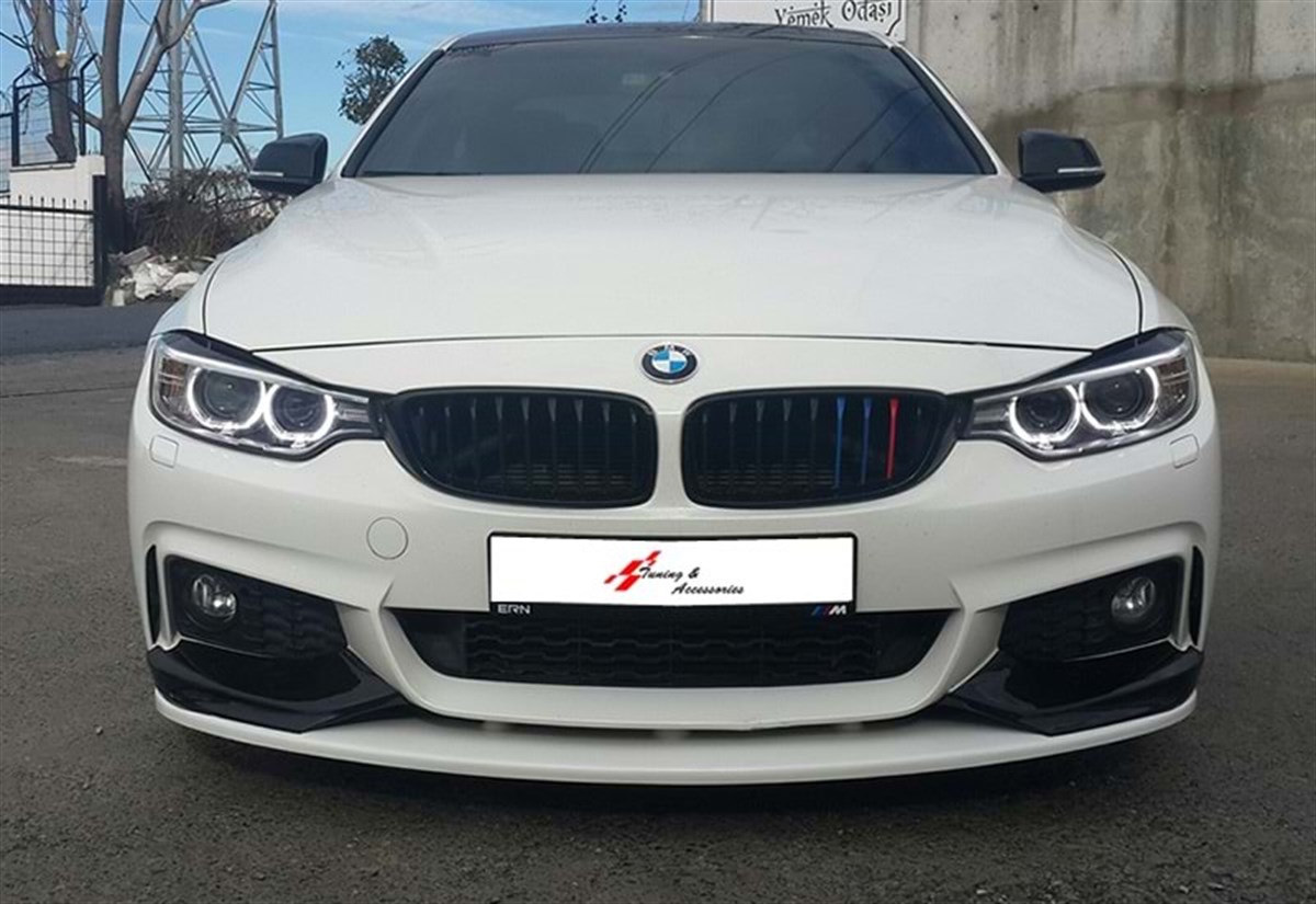 F32F33F36 M Performance Front Lip Piano Black Vacuum Plastic  2014 - up 2014.2016 - 2017. ....  F32, F33, F36 - 4 Series