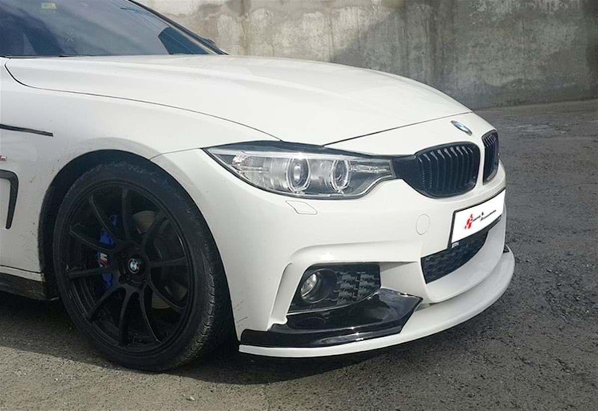 F32F33F36 M Performance Front Lip Piano Black Vacuum Plastic  2014 - up 2014.2016 - 2017. ....  F32, F33, F36 - 4 Series