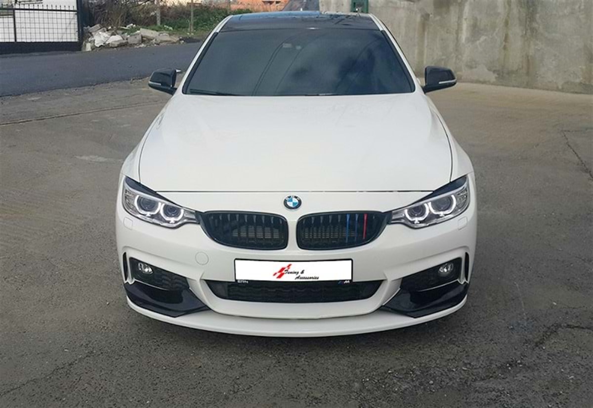 F32F33F36 M Performance Front Lip Piano Black Vacuum Plastic  2014 - up 2014.2016 - 2017. ....  F32, F33, F36 - 4 Series