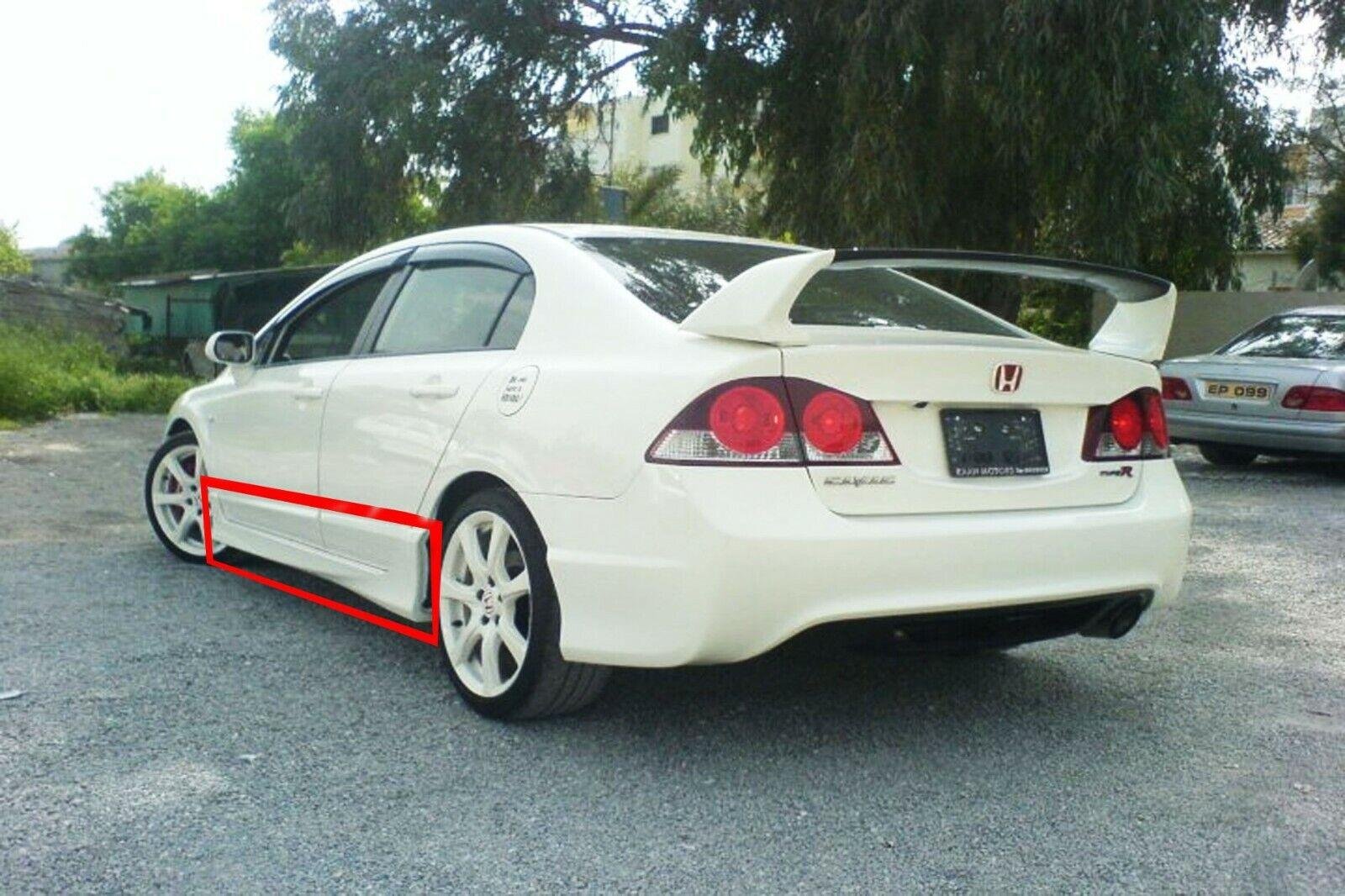 For 06-11 Honda Civic 4DR Plastic JDM Fd2 TypeR Side Skirts Skirt Fa5 Fa1 Fd6 