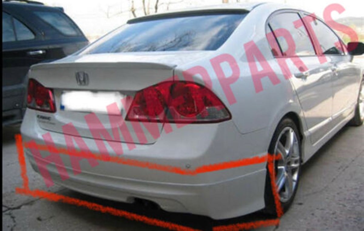For Acura CSX FD6 (2006-2011) Mugen RR Style Rear Bumper Extension Diffuser