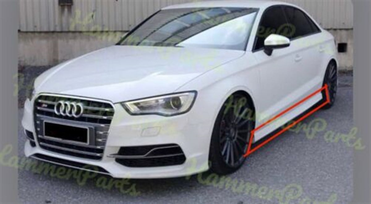 For Audi A3 2012-2019 8V Sedan S3 side skirts 4 door side skirt Skirts S3 Sline Type