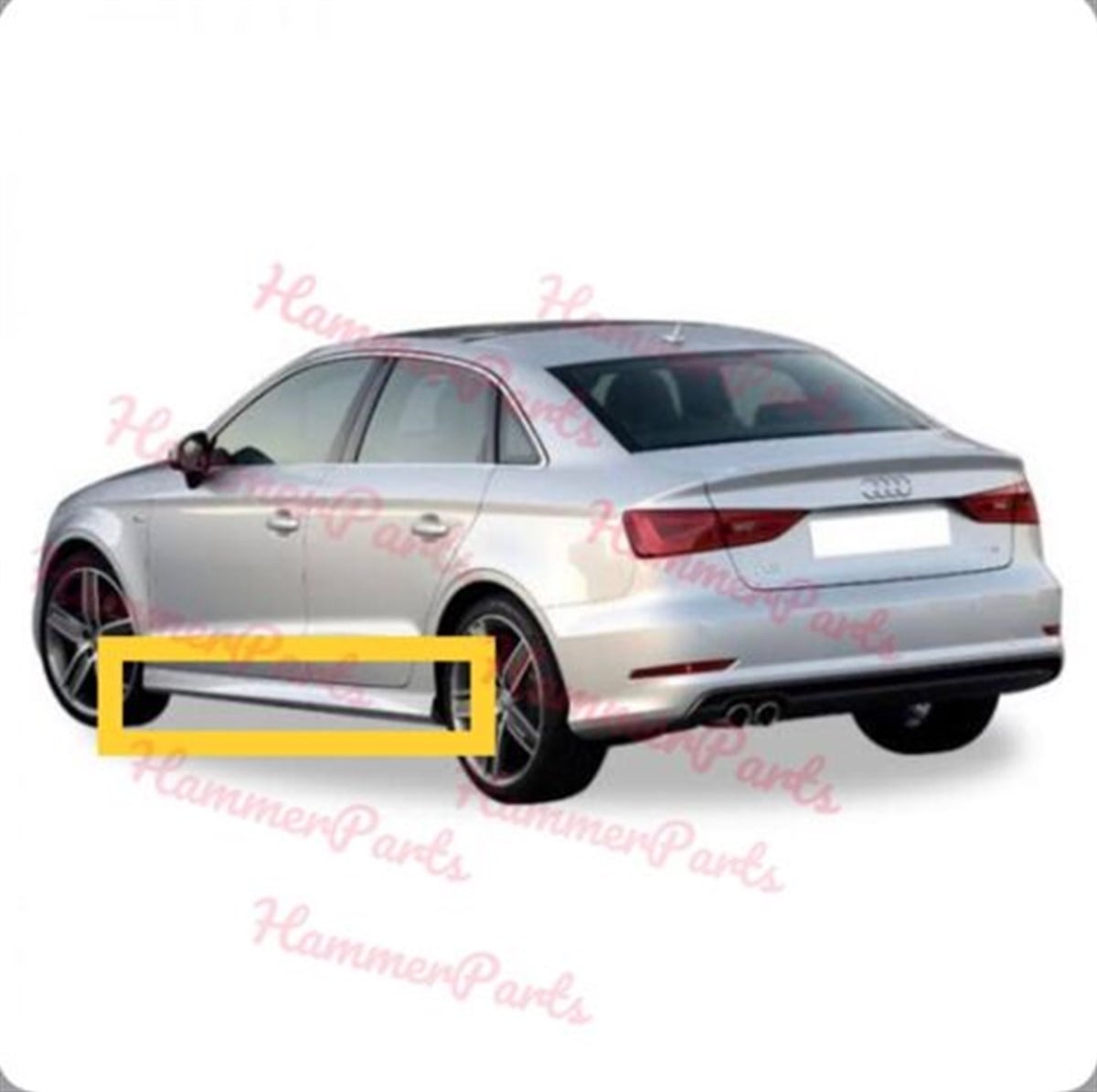 For Audi A3 2012-2019 8V Sedan S3 side skirts 4 door side skirt Skirts S3 Sline Type