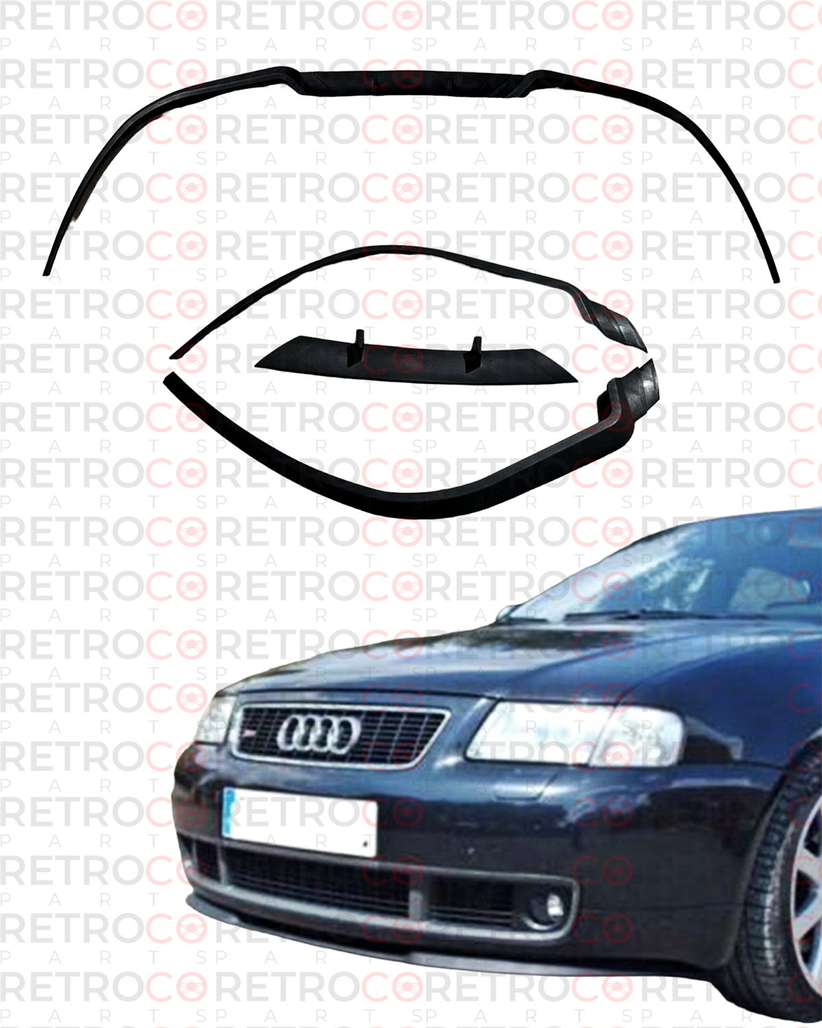 For Audi A3 A4 S3 S4 8p 8L Front Bumper Seat Cupra R Line Euro Spoiler Lip