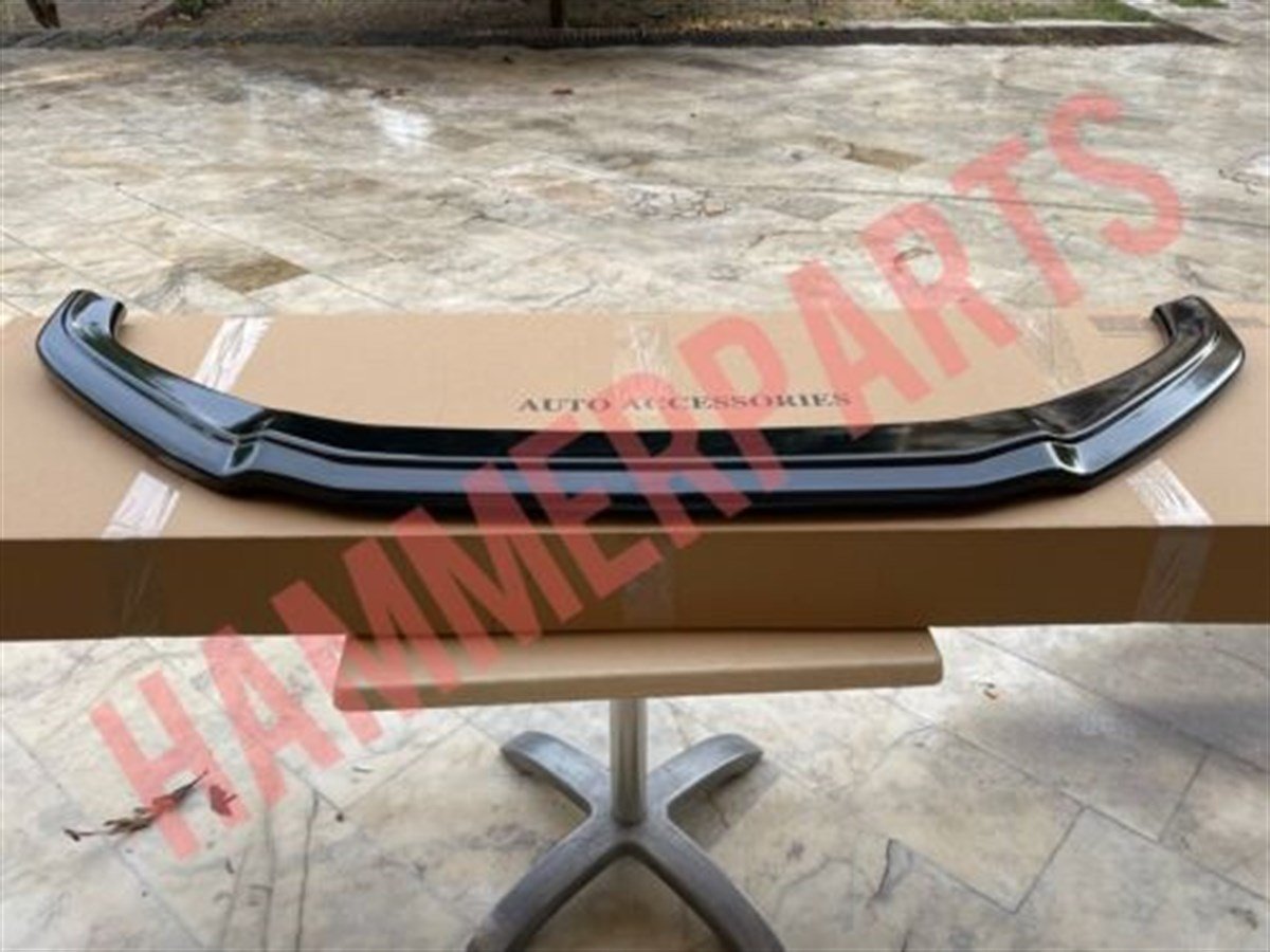 For Audi S4 A4 B9 Front Lip Gloss Black Abs Plastic Sline 2016 2017 2018 2019