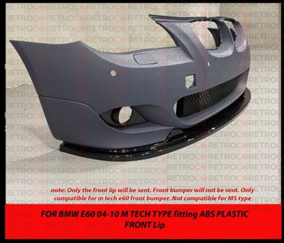 For BMW E60 E61 5 Series M Front Bumper Lip Spoiler Mtech Fits 04-10 Only Mtech Fit