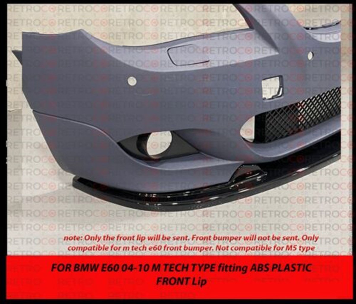 For BMW E60 E61 5 Series M Front Bumper Lip Spoiler Mtech Fits 04-10 Only Mtech Fit