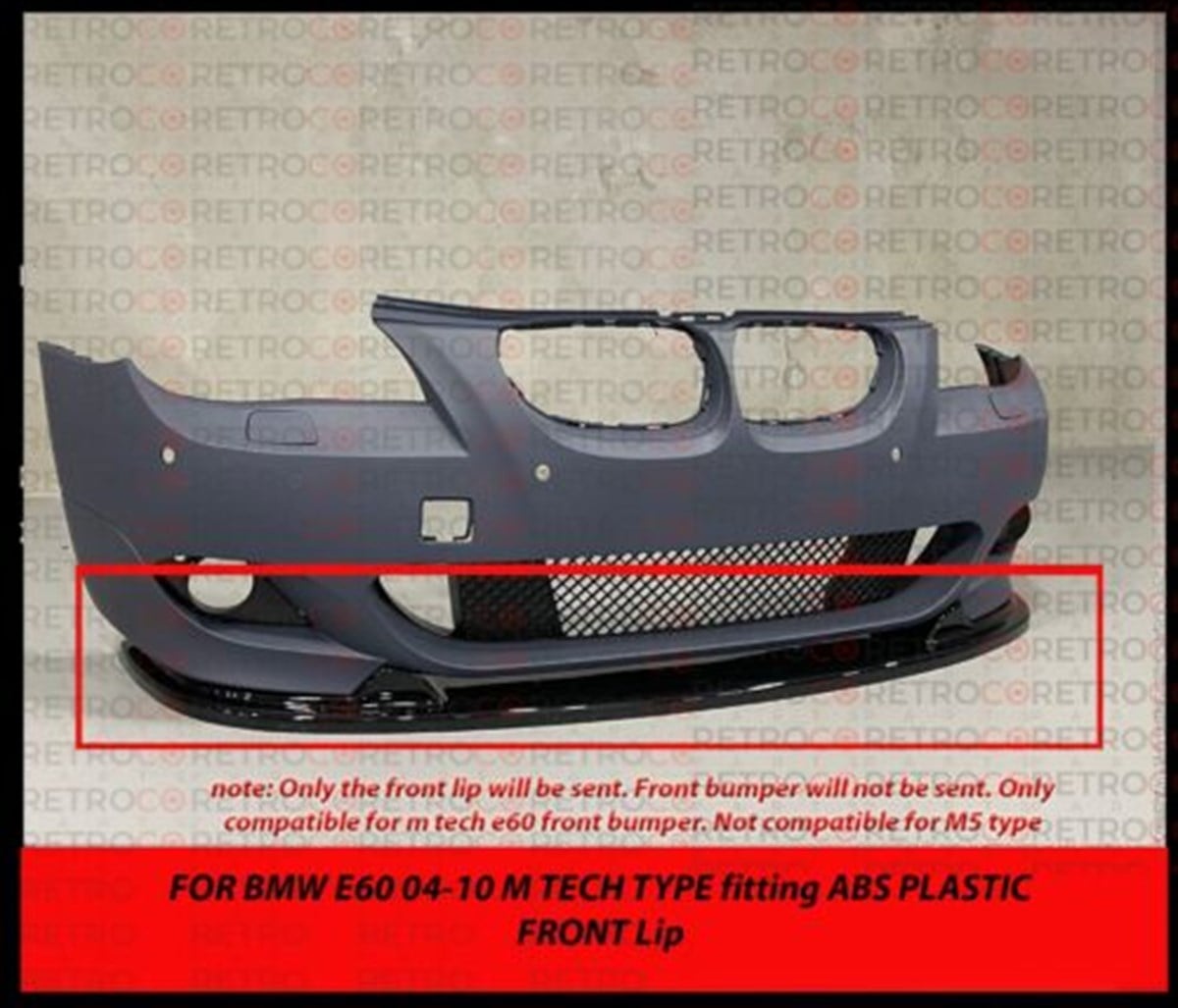 For BMW E60 E61 5 Series M Front Bumper Lip Spoiler Mtech Fits 04-10 Only Mtech Fit