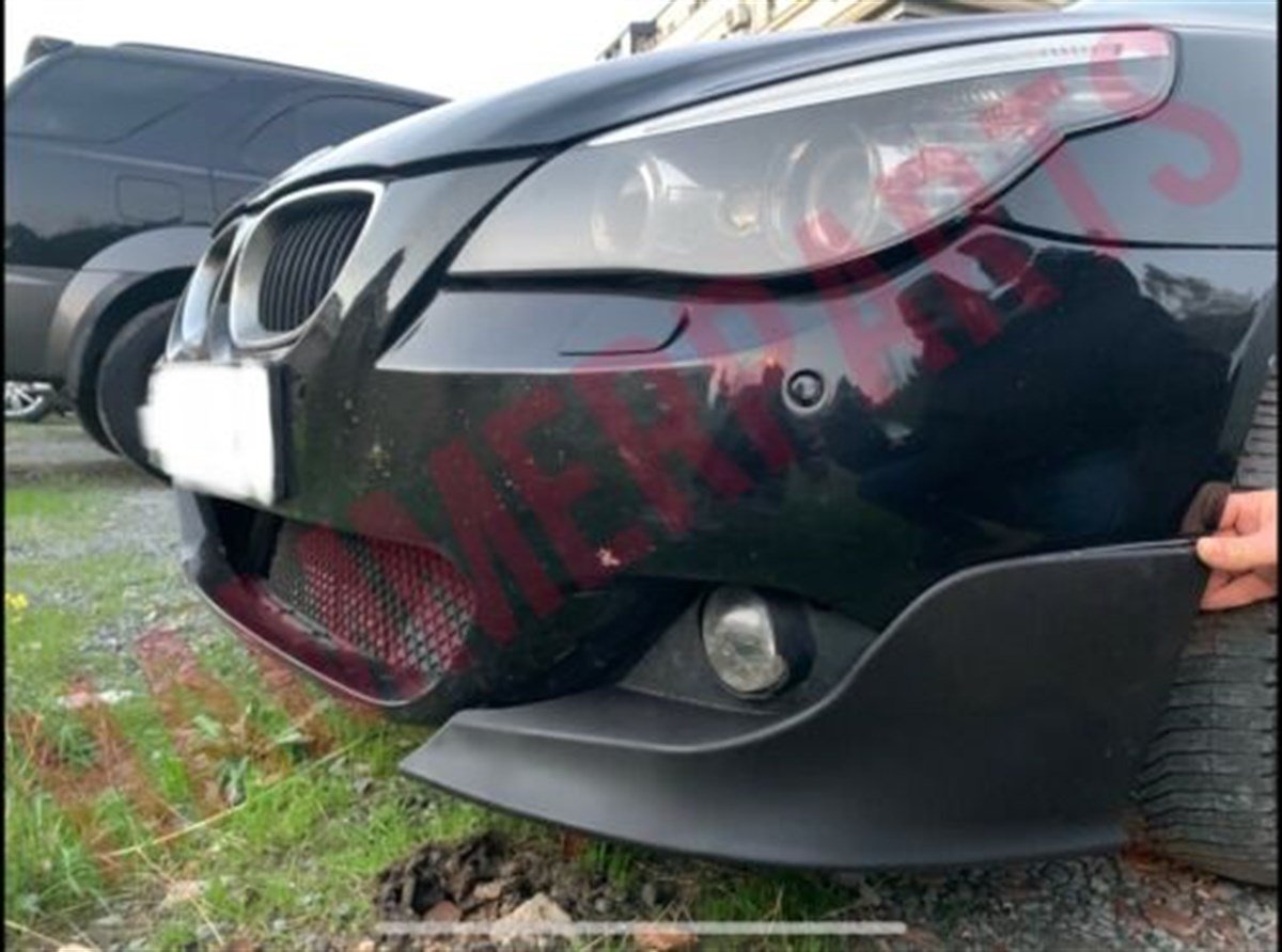 For BMW E60 E61 M Tech Bumper Front Lip Flap Set 2 Piece 520i 545i 520d 530d 530