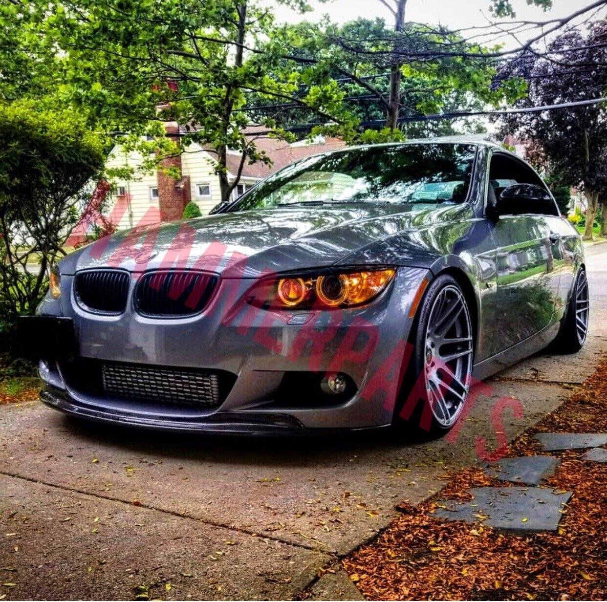 For Bmw E92 mtech front lip splitter 320ci 325ci 330ci 335ci Gloss Black Plastic