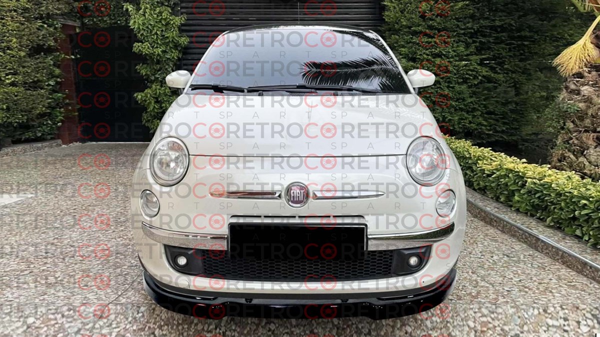 For Fiat 500 Front Lip Piano Black Vacuum  2009-2019 LOUNGE
