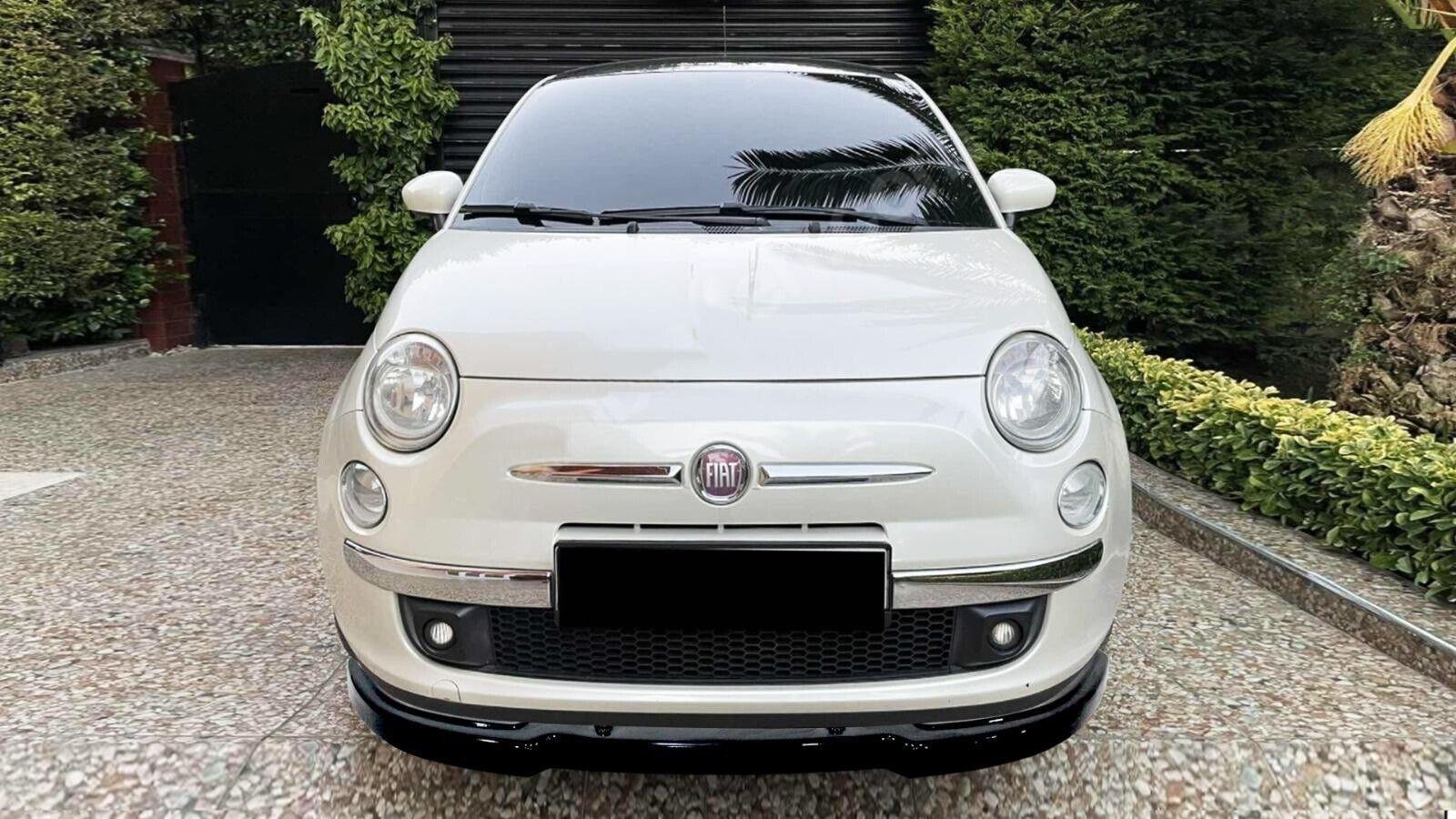 For Fiat 500 Standart Version Fitting Front Lip Splitter Gloss Black 2007-2014
