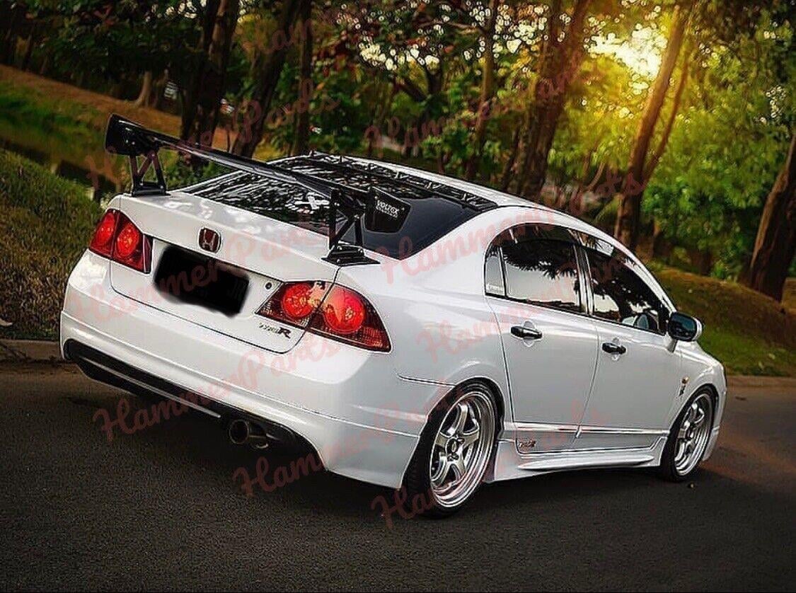 For Honda Civic FA Fd 8th gen 2006-2011 For Mugen Rear Bumper Extension Diffuser 