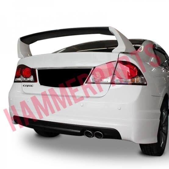 For Honda Civic FA Fd 8th gen 2006-2011 For Mugen Rear Bumper Extension Diffuser 