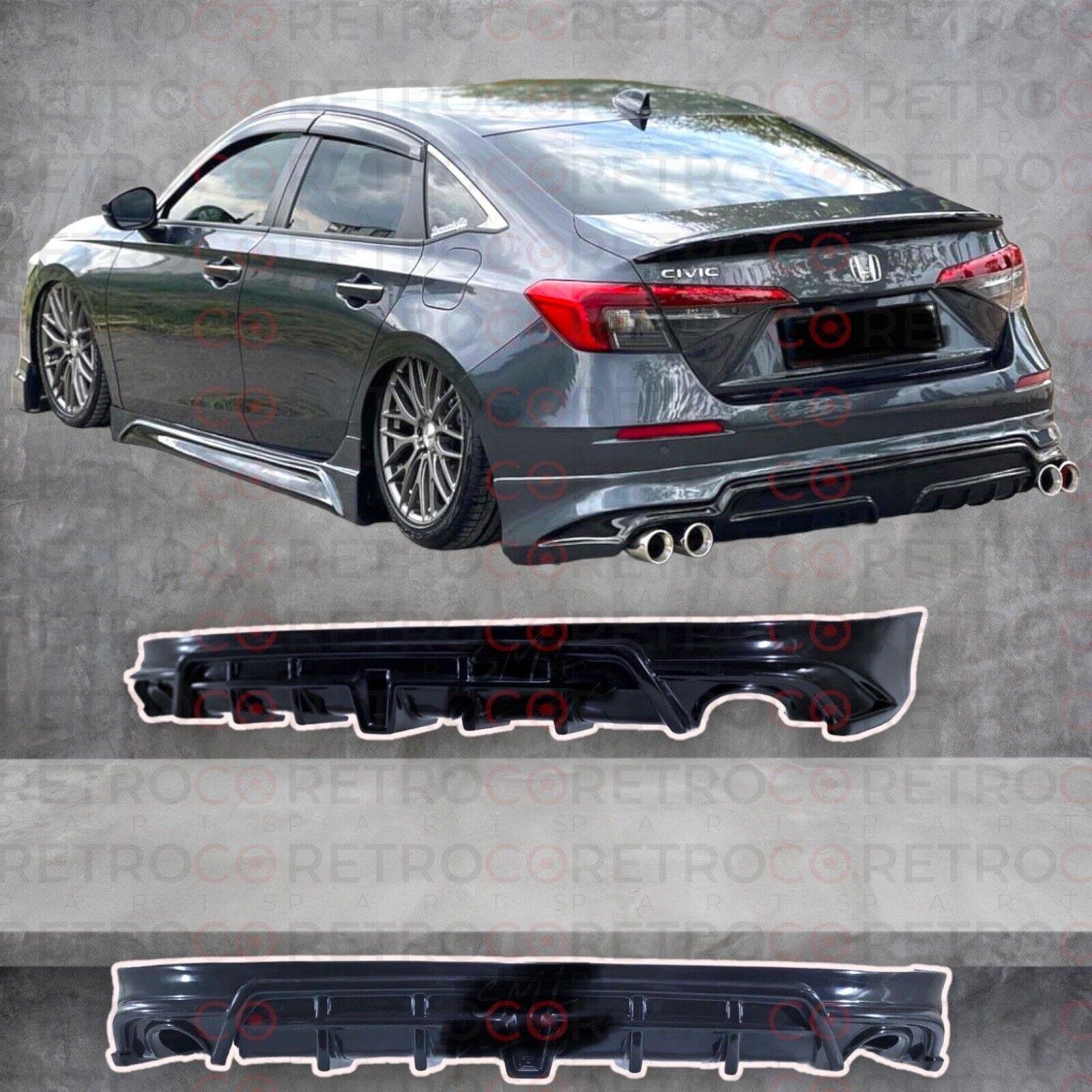 For HONDA Civic Fe Rear Bumper Lip PLASTIC 2021 2022 2023 Plastic Unpainted