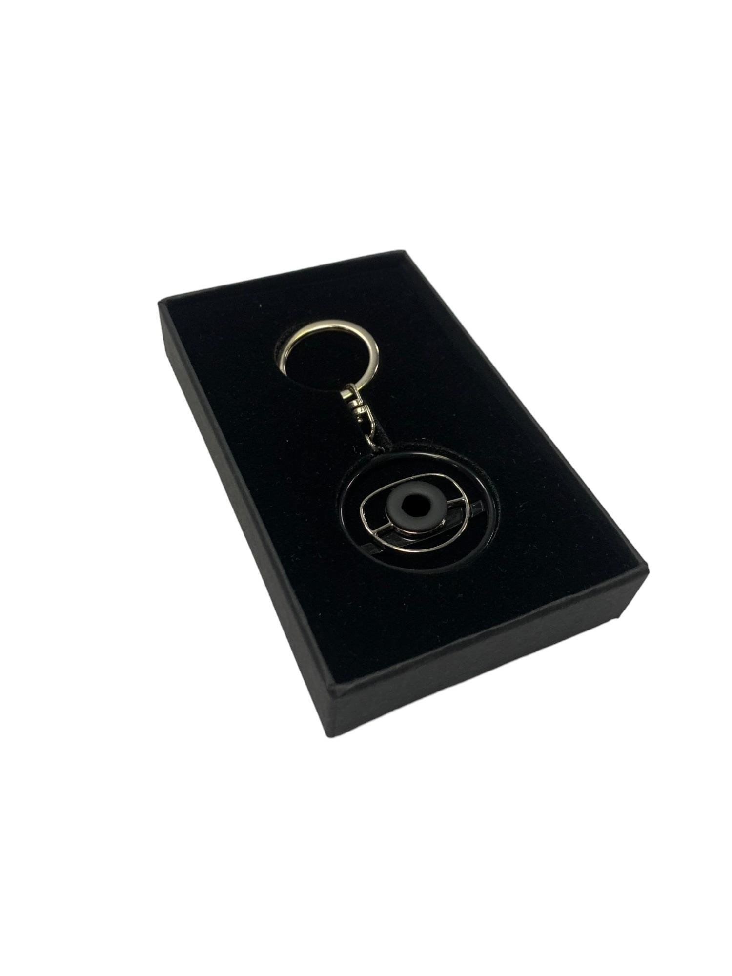 For Mercedes 3D Key Chain Steering Wheel Classic W115 W116 W123 W108 R107 Black