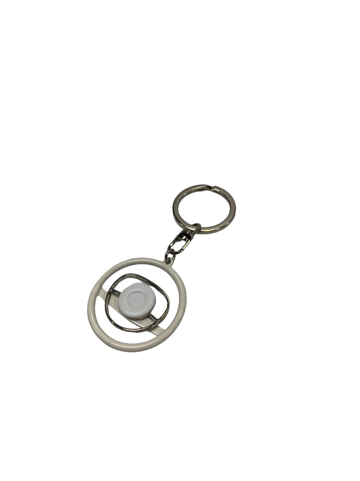 For Mercedes 3D Key Chain Steering Wheel Classic W115 W116 W123 W108 R107 White