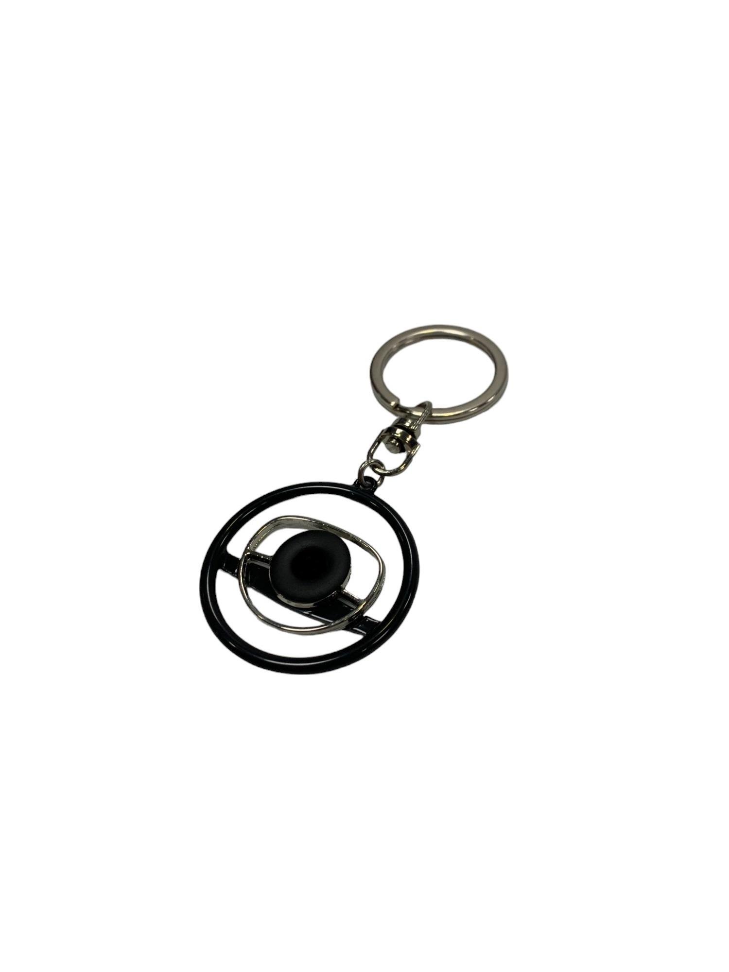 For Mercedes 3D Key Chain Steering Wheel Classic W115 W116 W123 W108 R107 Black