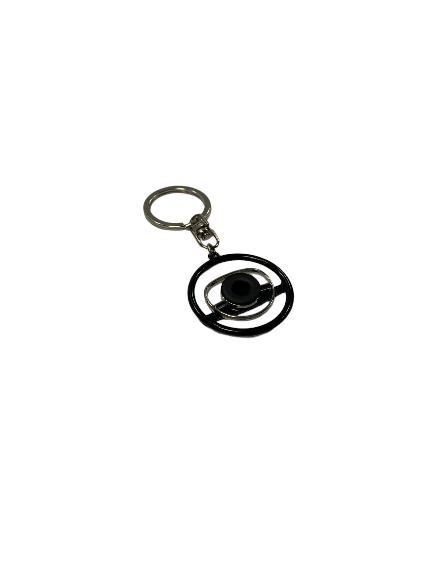 For Mercedes 3D Key Chain Steering Wheel Classic W115 W116 W123 W108 R107 Black