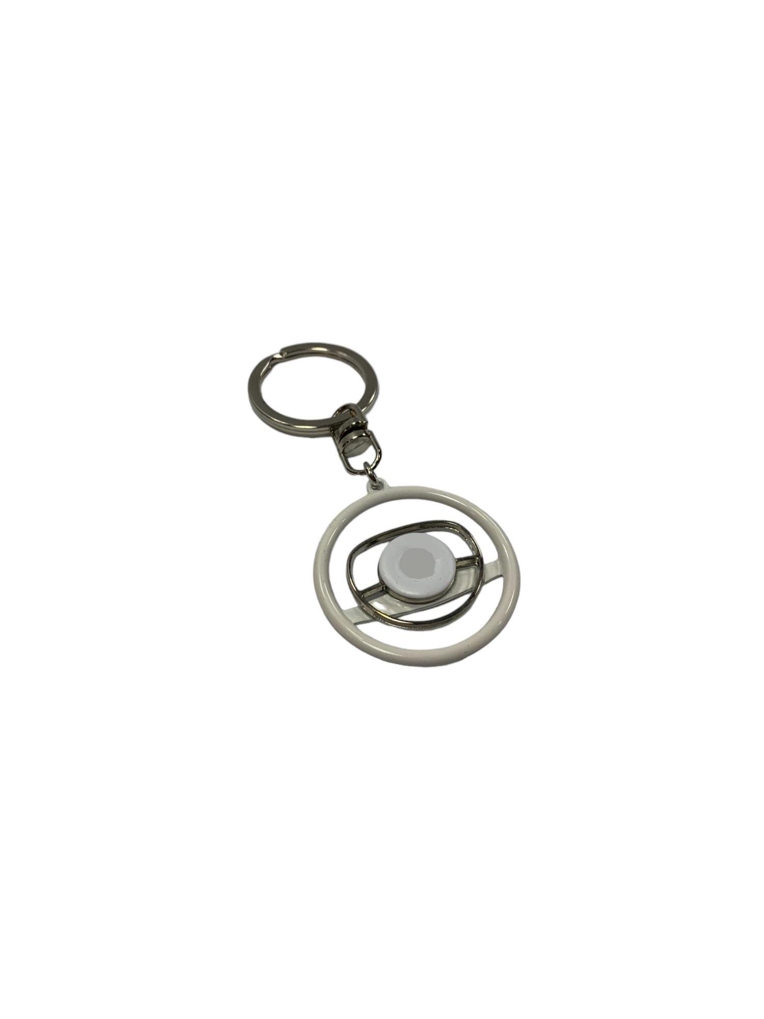 For Mercedes 3D Key Chain Steering Wheel Classic W115 W116 W123 W108 R107 White