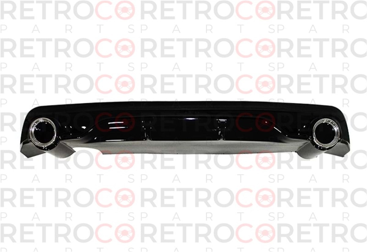 For Peugeot 308 Race Rear Diffuser With 2 Chrome Exhaust Tips Piano Black Vacuum Plastic  2012-2018 2013 Sonrası  T9 - T9 FL
