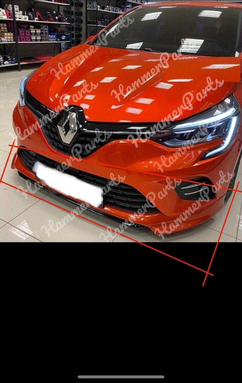 For Renault Clio 5 Mk5 Front Lip Unpainted 2019 2020 2021 2022
