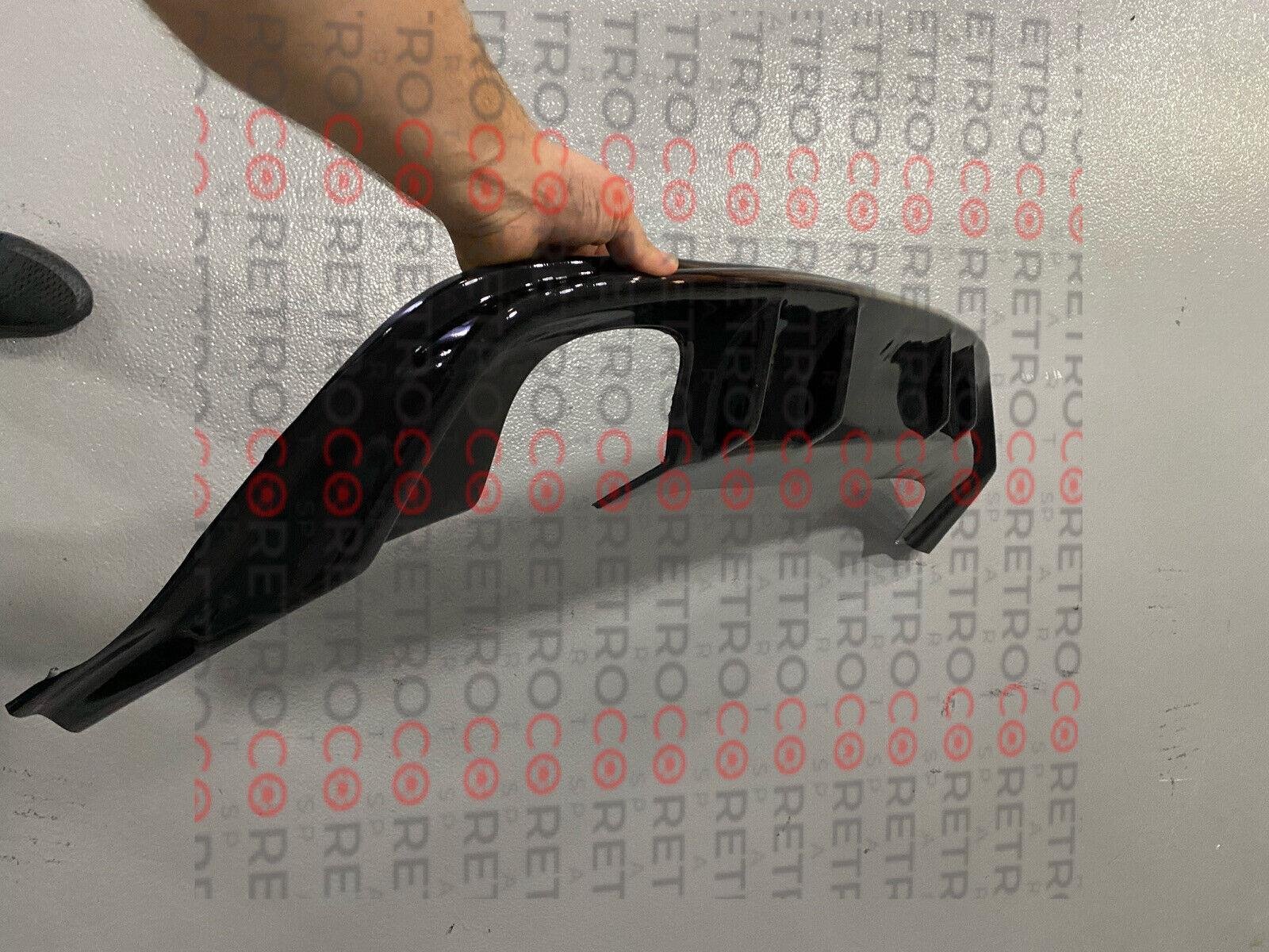For Seat Leon 5f 2013 2016 Fr 4Dr Rear Bumper Diffuser Gloss Black Abs Plast