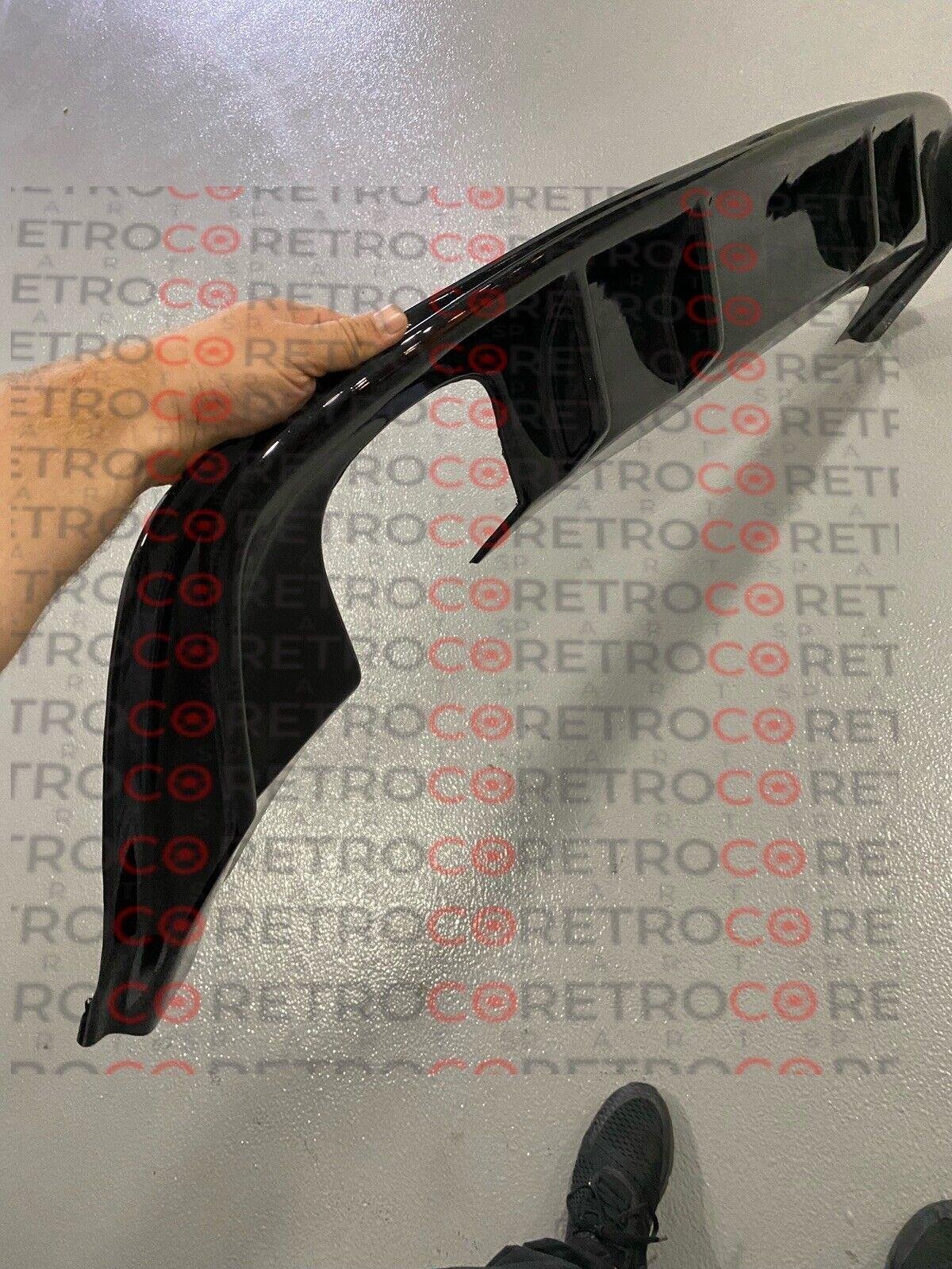 For Seat Leon 5f 2013 2016 Fr 4Dr Rear Bumper Diffuser Gloss Black Abs Plast