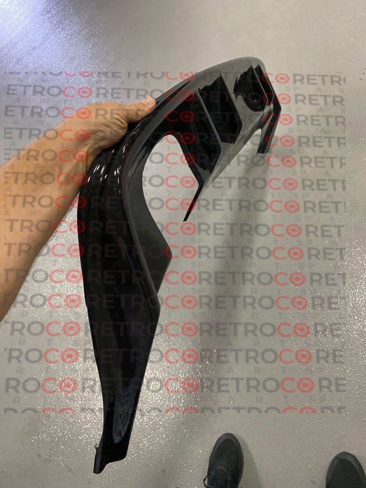 For Seat Leon 5f 2013 2016 Fr 4Dr Rear Bumper Diffuser Gloss Black Abs Plast