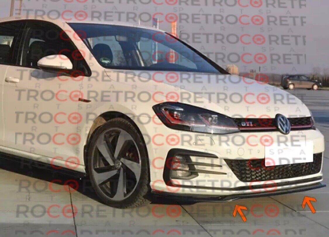 For Volkswagen VW Golf MK7.5 Facelift 2017 2019 Gloss Black Front Bumper Lip