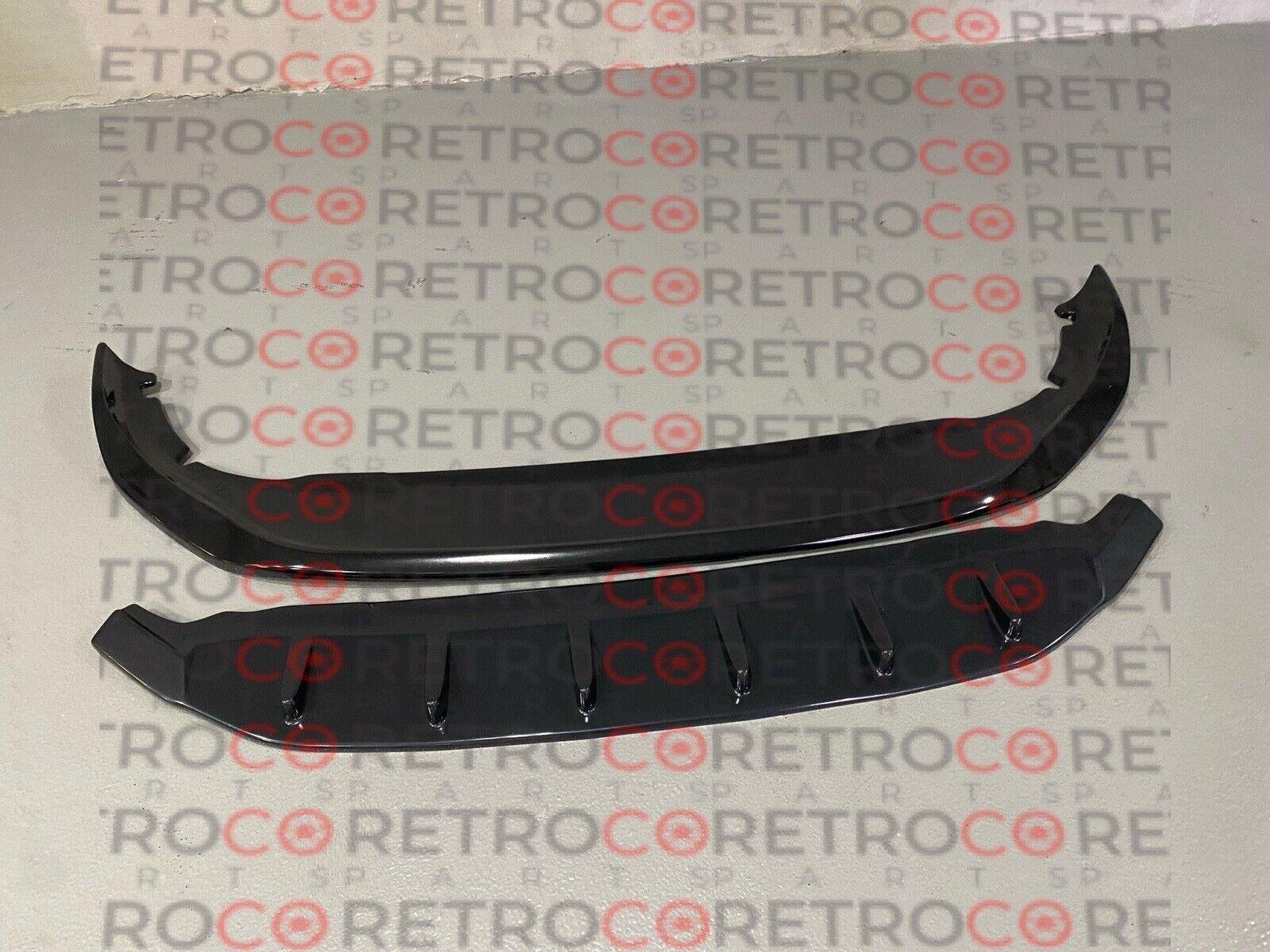For Volkswagen VW Golf MK8 Gloss Black Front Bumper Lip 2 Piece