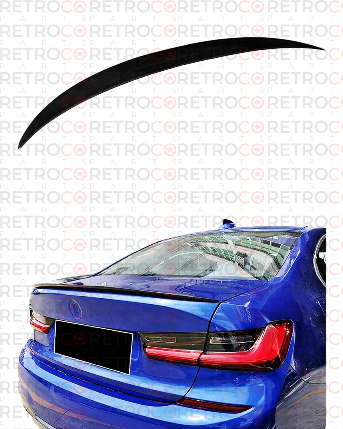 G20 M Performance V2 Rear Trunk Spoiler Piano Black ABS  2019 - UP 2019 After  G20