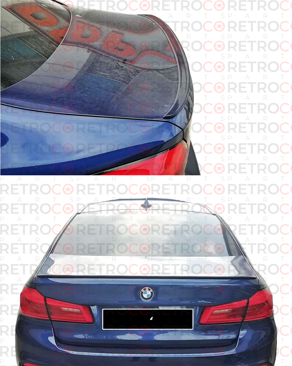 G30 M Performance Rear Trunk Anatomic Spoiler Raw Surface ABS  2017 - 2017 After  G30