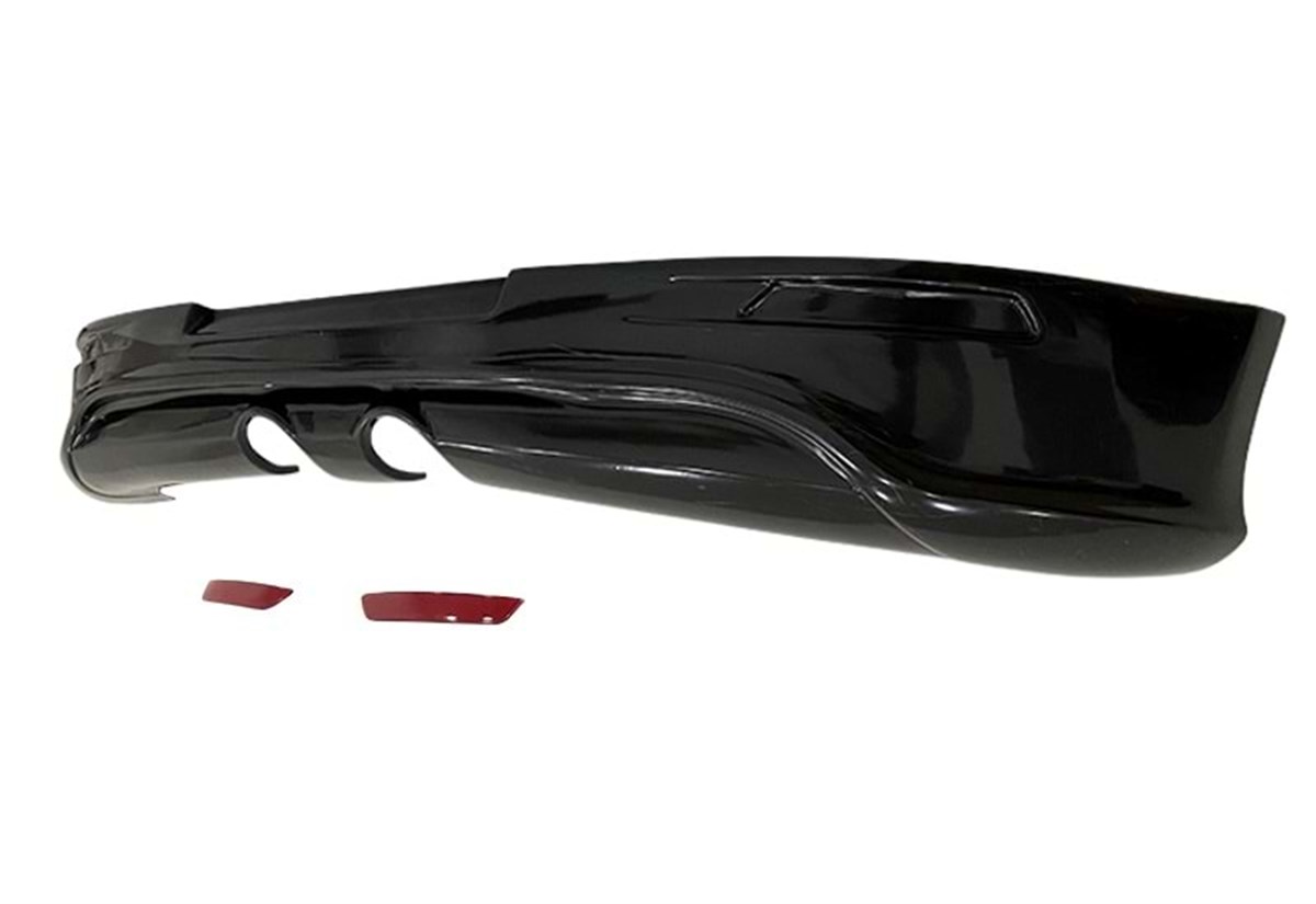 Golf 5 R32 Rear Bumper Lip Raw Surface With Reflectors Vacuum Plastic  2003-2009 MK5