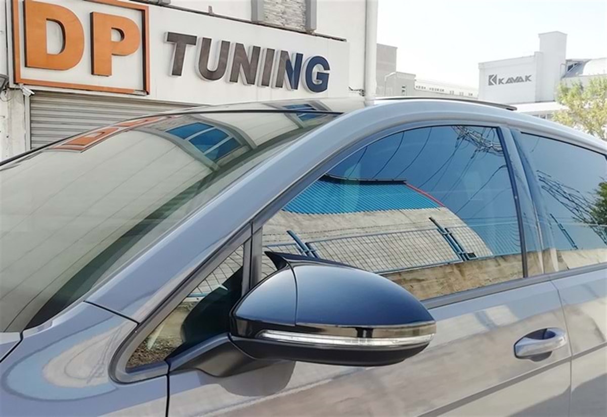 Golf 7 Batman Mirror Cover Piano Black  2012-2019 Mk7 - Mk7 FL