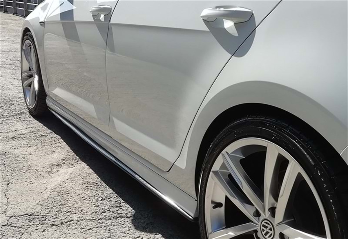 Golf 7 Side Skirt Lower Lip Piano Black Vacuum Plastic  2012-2020 2012-2019  Mk7 - Mk7 FL