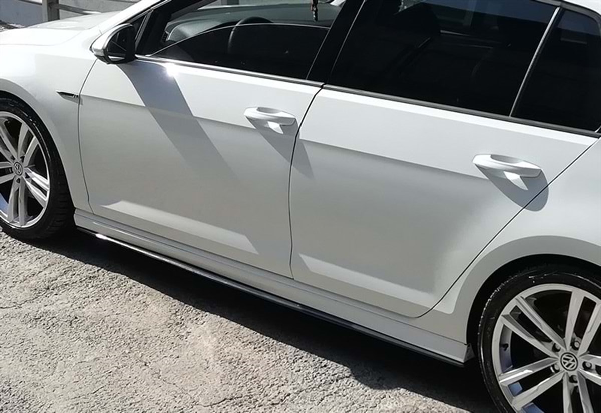 Golf 7 Side Skirt Lower Lip Piano Black Vacuum Plastic  2012-2020 2012-2019  Mk7 - Mk7 FL