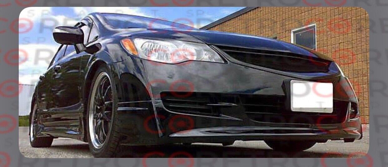 JDM For Acura Csx For Mugen Front Bumper Lip STYLE PLASTIC 2006 2009 Unpainted 