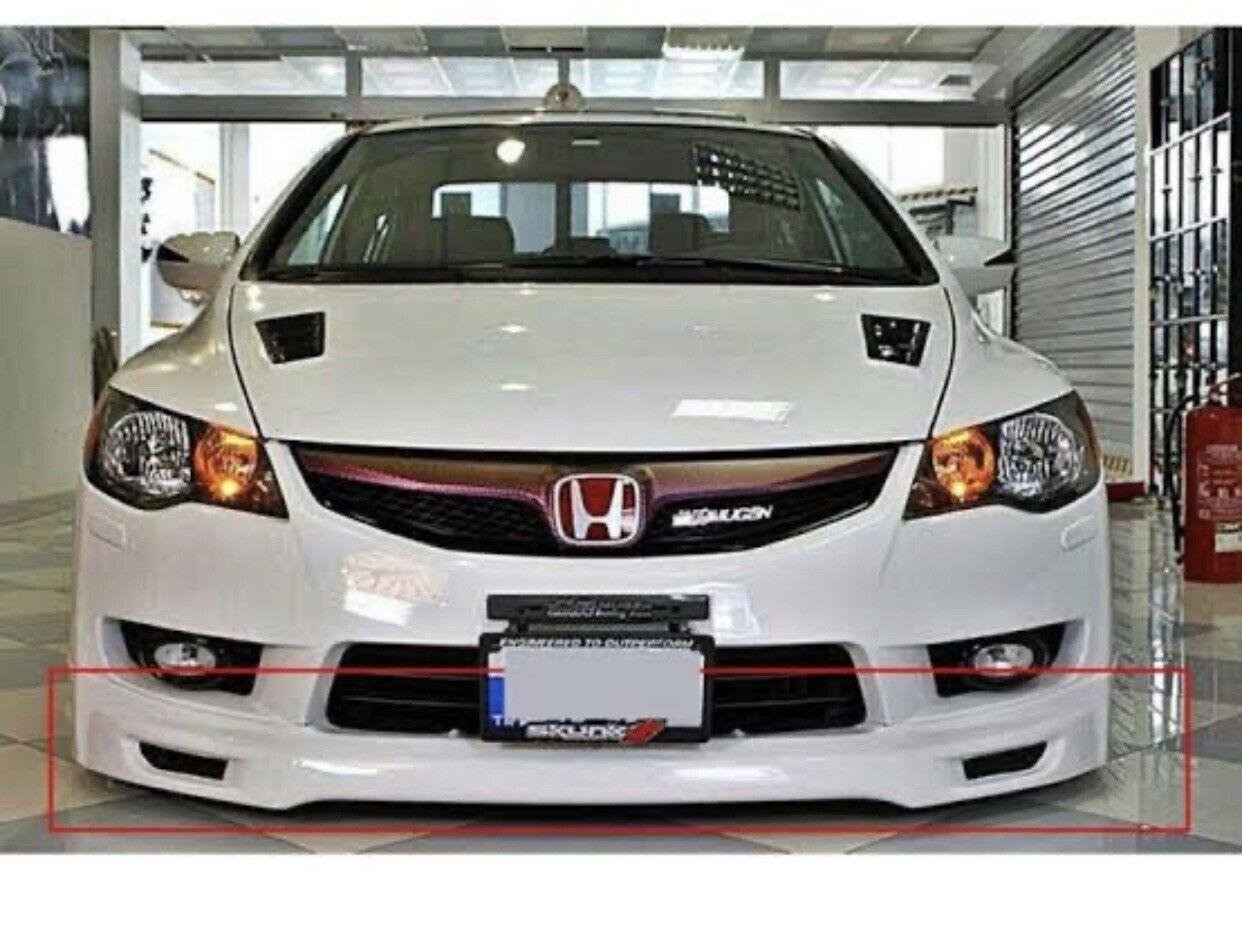 JDM For HONDA Civic Fd Front Bumper Lip Mugen STYLE PLASTIC 2009 2012 Unpainted 