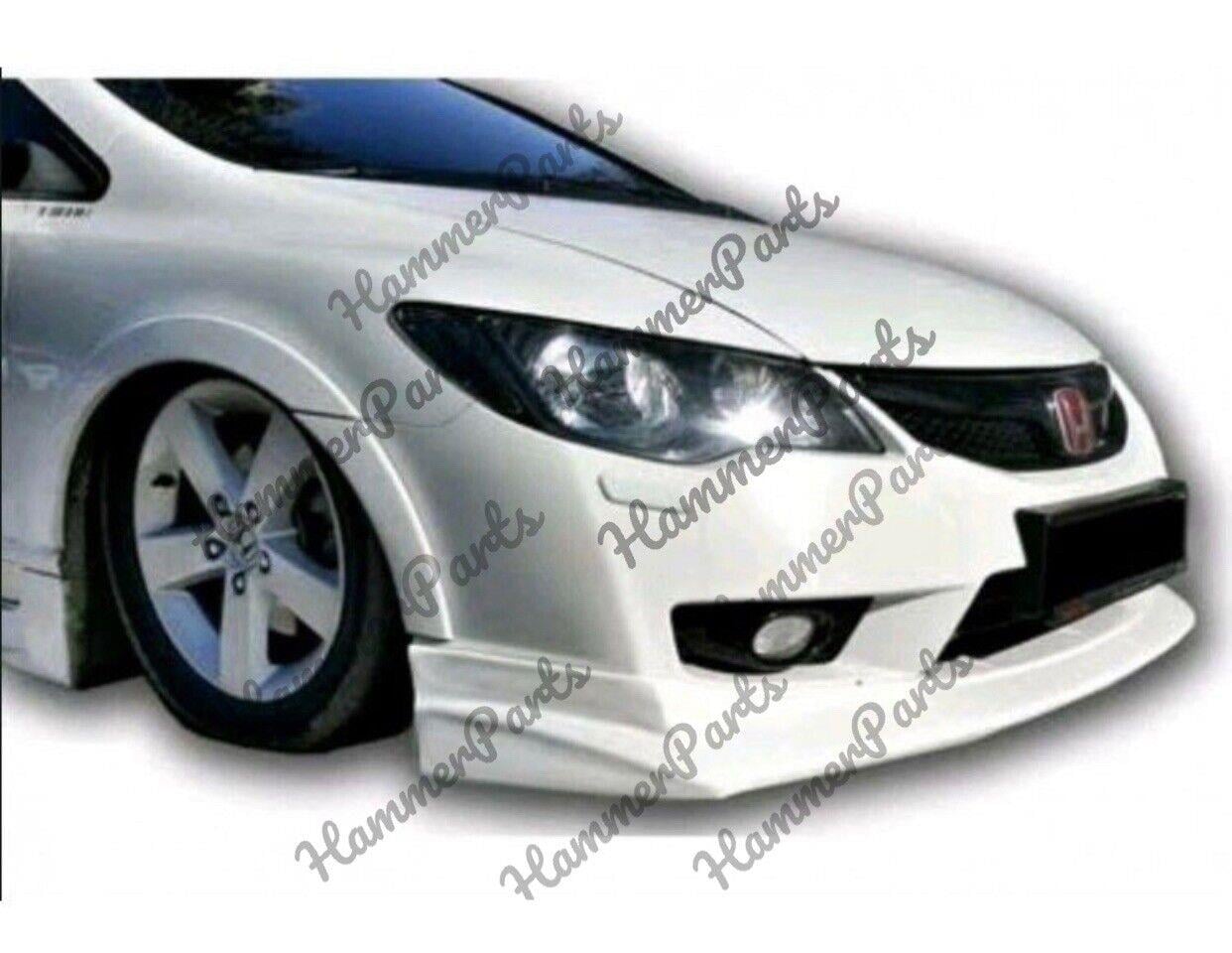 JDM HONDA Civic 8th Gen Fd Front Bumper Lip Type R PLASTIC 2009 2012 Fd2 Style
