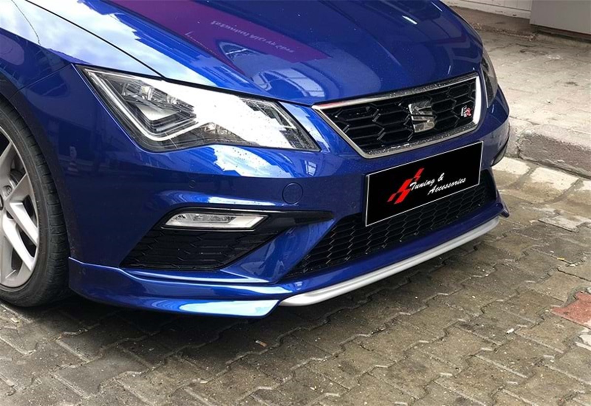Leon Mk3 FL Custom Style Front Lip Raw Surface Vacuum Plastic  2017-2020 2017-2020  Mk3 FL