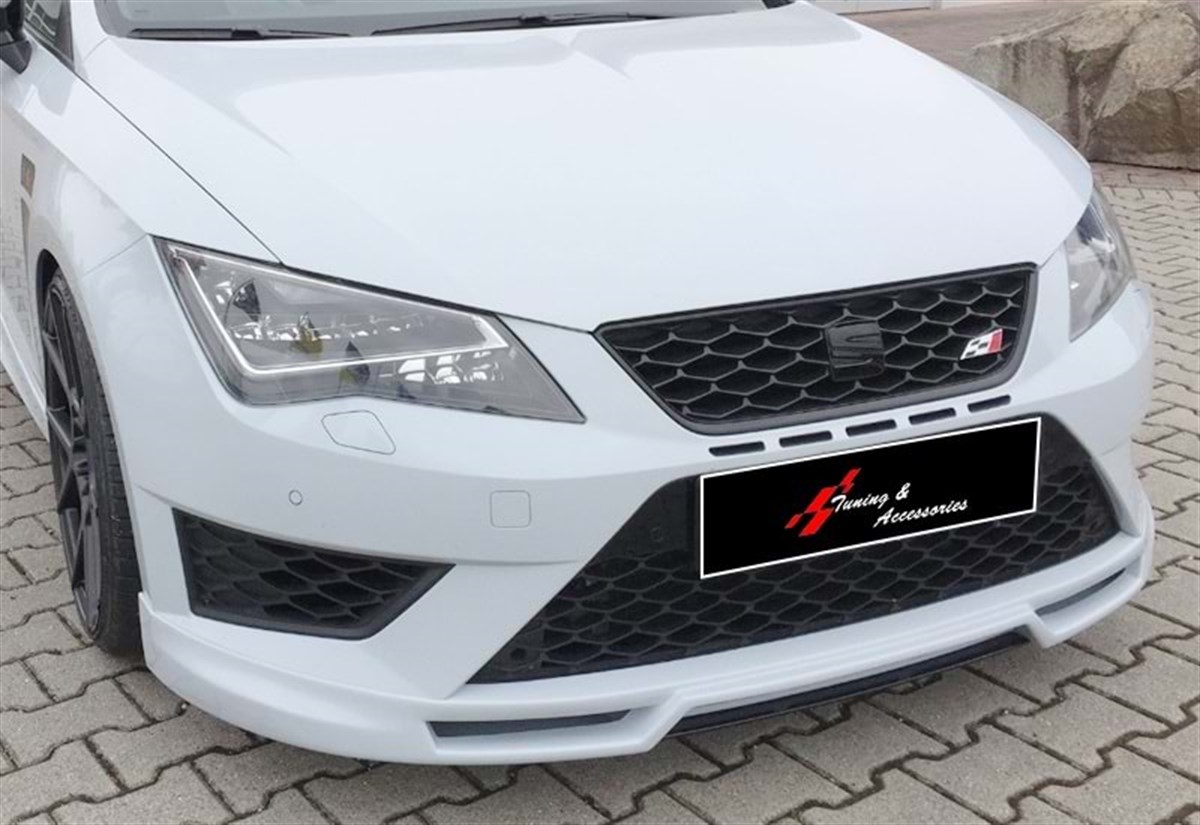 Leon Mk3 FL Rieger Model Front Lip Raw Surface Vacuum Plastic  2017-2020 mk3 fl