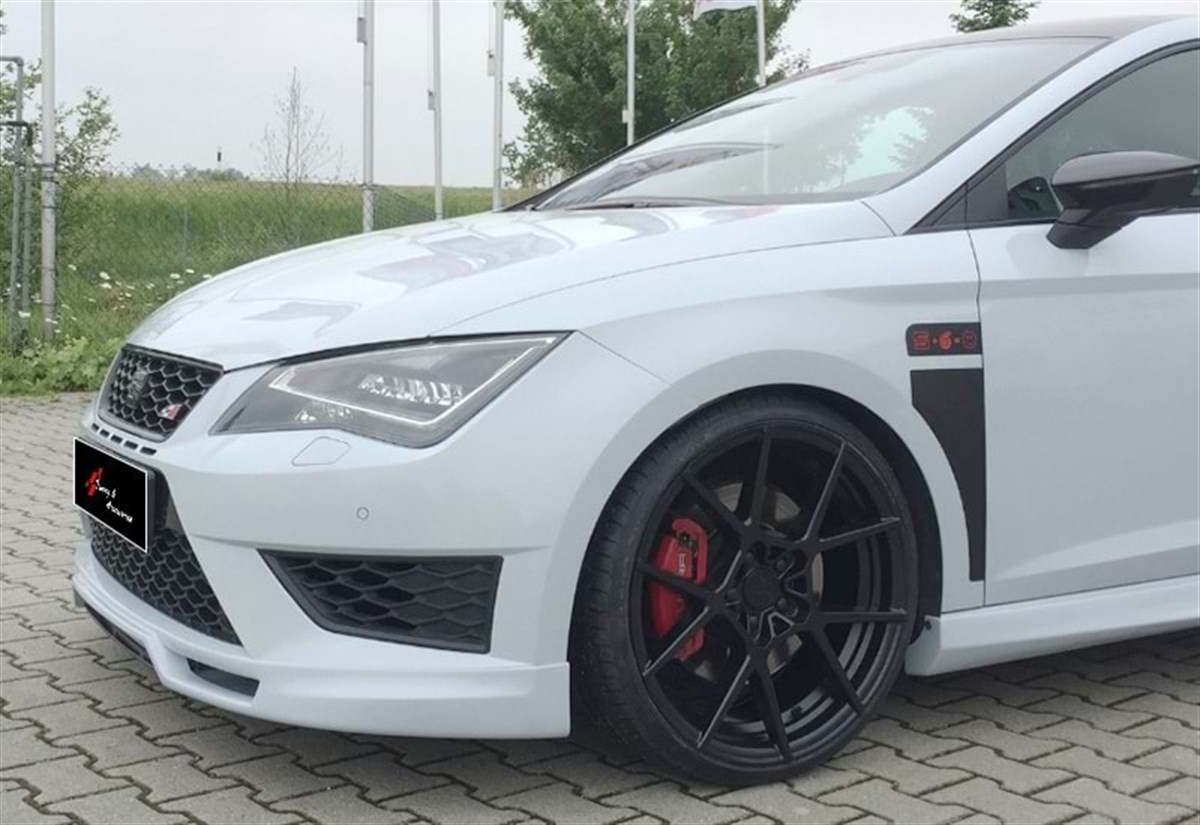 Leon Mk3 FL Rieger Model Front Lip Raw Surface Vacuum Plastic  2017-2020 mk3 fl