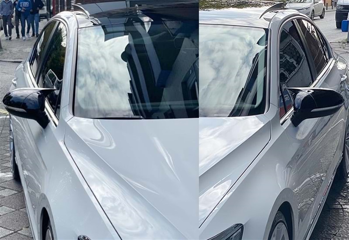 Passat B8 Batman Mirror Cover Piano Black  2015 ve Sonrası 2015 - 2019  Passat B8, B8 FL