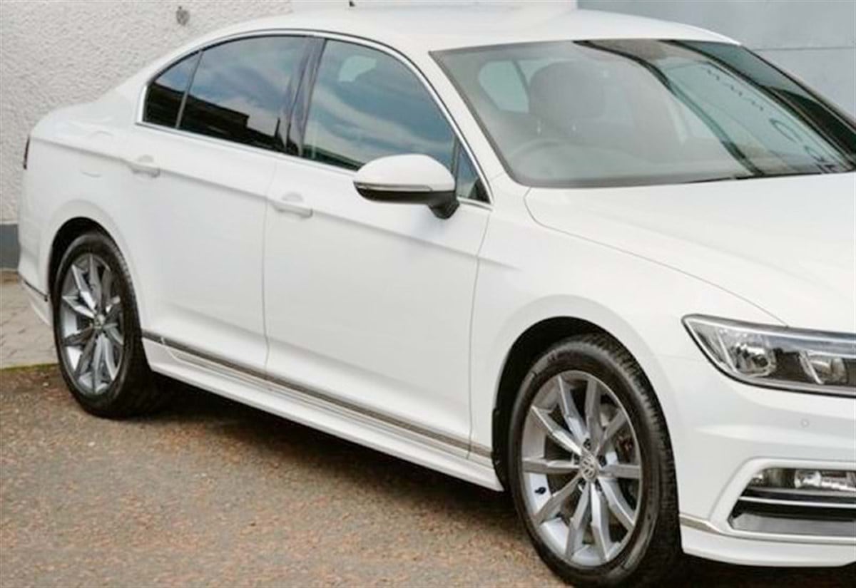 Passat B8 R Line Side Skirts Raw Surface Vacuum Plastic  2015-2019 PASSAT B8