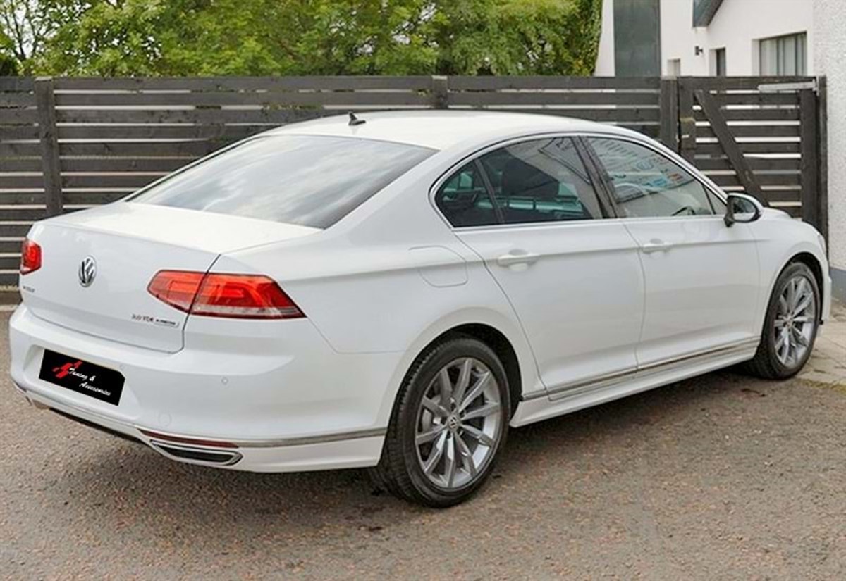 Passat B8 R Line Side Skirts Raw Surface Vacuum Plastic  2015-2019 PASSAT B8